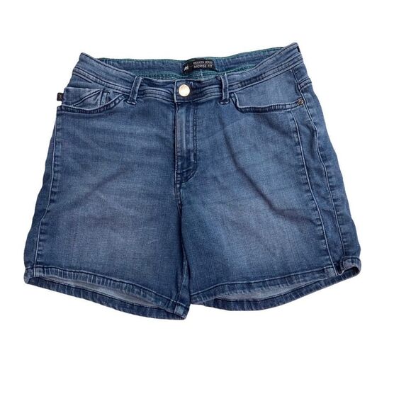 LEE Modern Series Mid Rise Fit Women’s Jean Shorts Size 12 Medium Blue - Picture 1 of 13